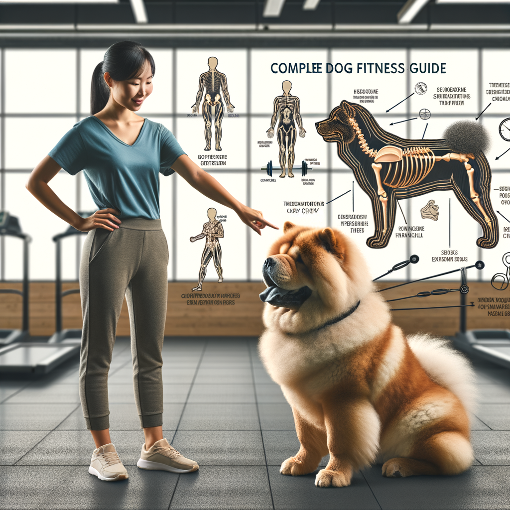 Professional Chow Chow trainer demonstrating a Chow Chow exercise routine, emphasizing the importance of regular exercise for dogs, particularly Chow Chows, for their health benefits and providing exercise tips for a comprehensive Chow Chow fitness guide.