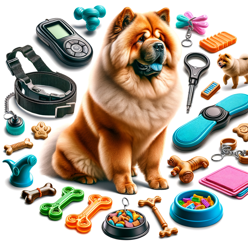 Chow Chow demonstrating effective training techniques with top-rated obedience and behavior training aids, showcasing the best Chow Chow puppy training equipment for successful Chow Chow training tips.